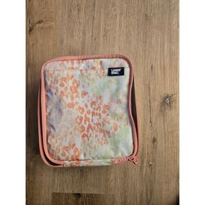 Lands' End Kids Insulated Lunch Box Glitter Leopard EZ Wipe New